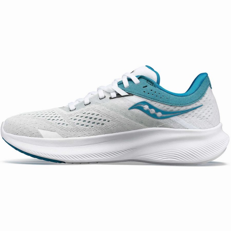 Women's Saucony Ride 16 Running Shoes White / Blue | SG S53718-K58