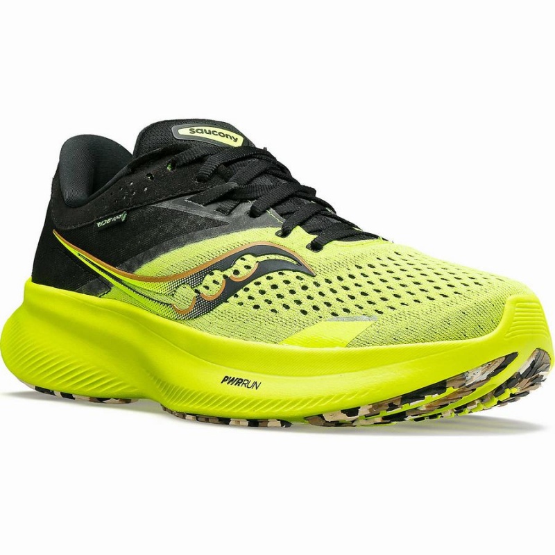 Women's Saucony Ride 16 Running Shoes Yellow / Black | SG S39584-X63