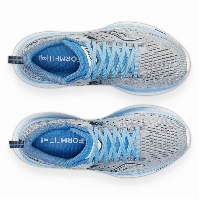 Women's Saucony Ride 17 Running Shoes Grey / Blue | SG S40278-L07