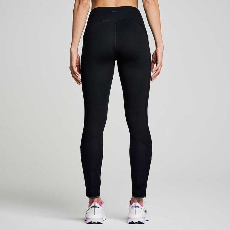 Women's Saucony Runshield Tight Black | SG S08291-D62