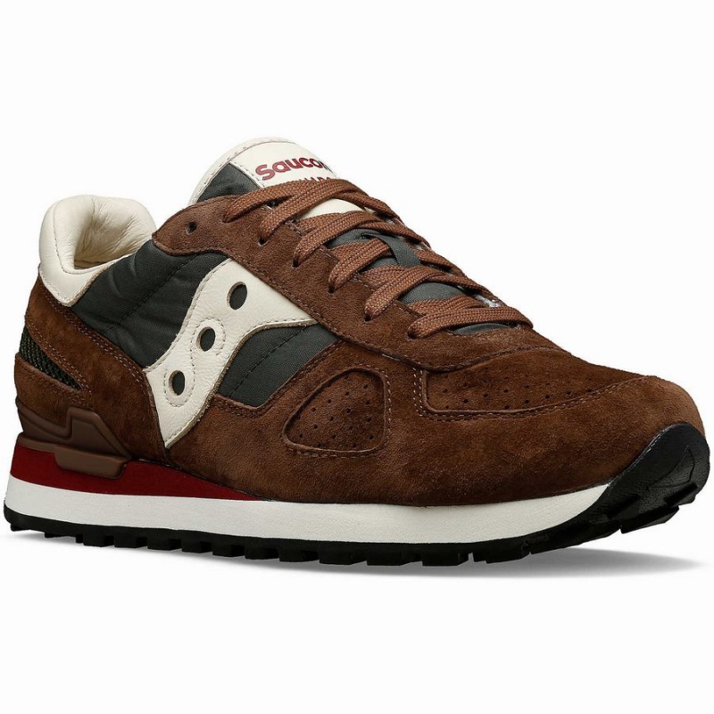 Women's Saucony Shadow Original Premium Sneakers Brown / Green | SG S60813-P15