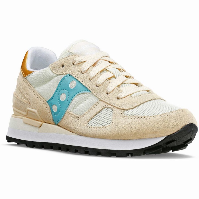 Women's Saucony Shadow Original Sneakers Brown / Turquoise | SG S81472-U57