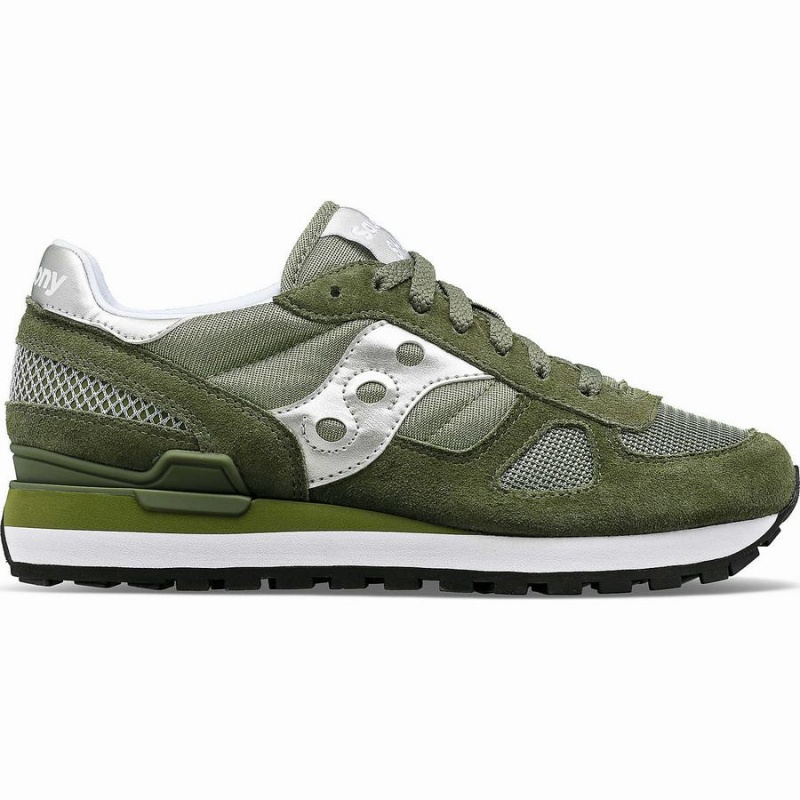 Women\'s Saucony Shadow Original Sneakers Olive / Silver | SG S52430-C61