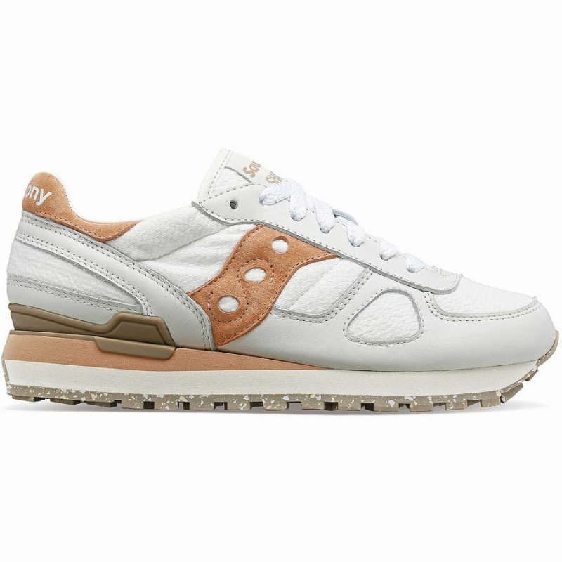 Women\'s Saucony Shadow Original Sneakers White / Brown | SG S32986-J59