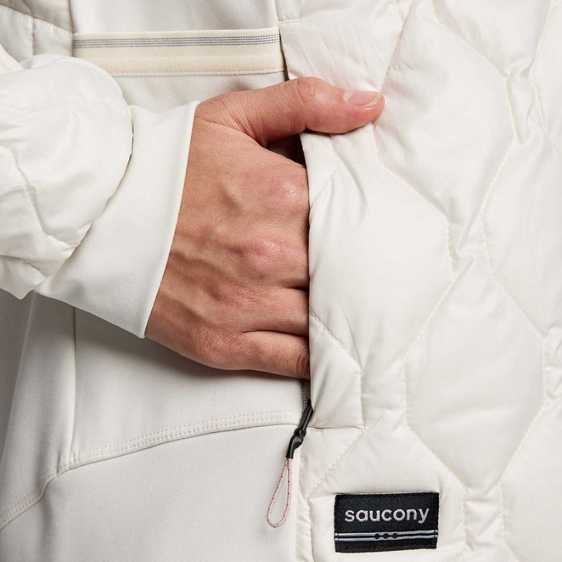 Women's Saucony Solstice Oysterpuff Jackets Beige | SG S26153-D16