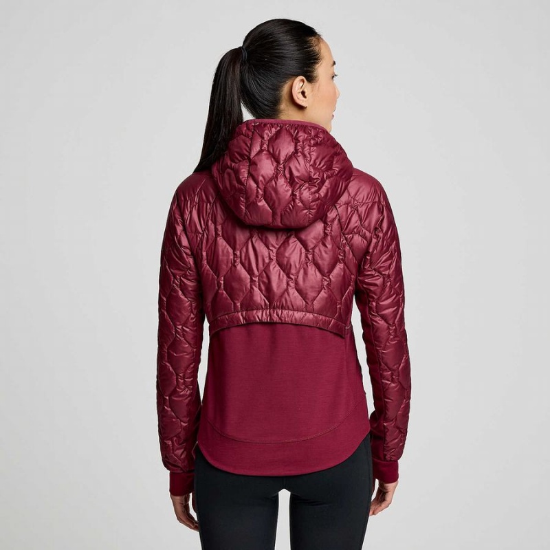 Women's Saucony Solstice Oysterpuff Jackets Red | SG S10869-F27