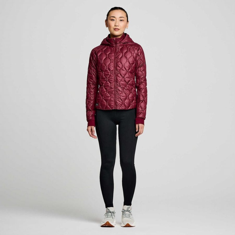 Women's Saucony Solstice Oysterpuff Jackets Red | SG S10869-F27