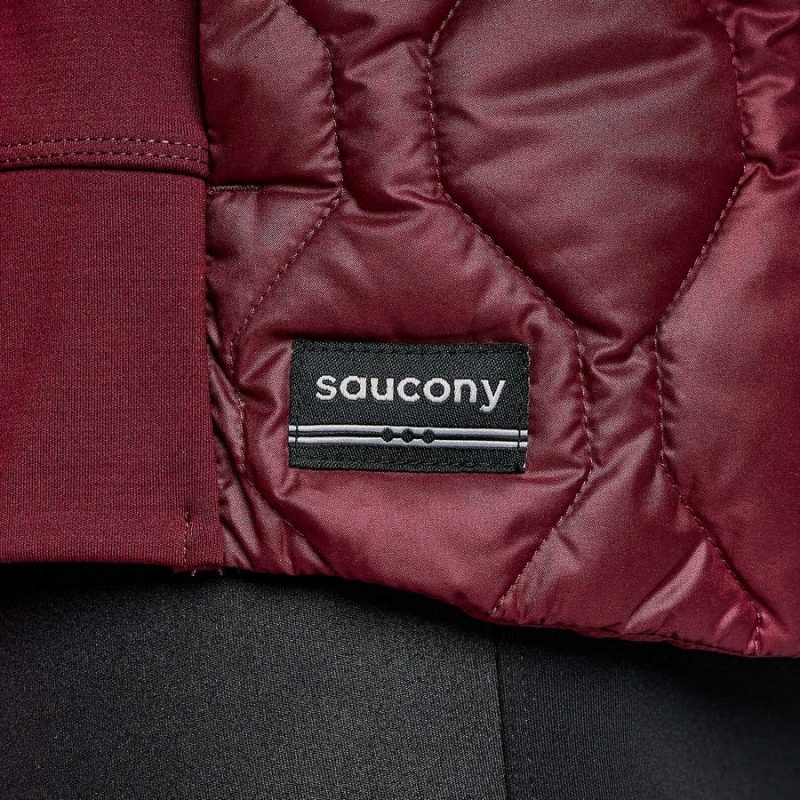 Women's Saucony Solstice Oysterpuff Jackets Red | SG S10869-F27