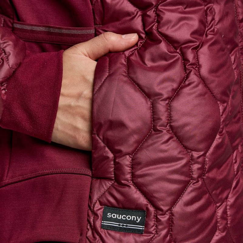 Women's Saucony Solstice Oysterpuff Jackets Red | SG S10869-F27