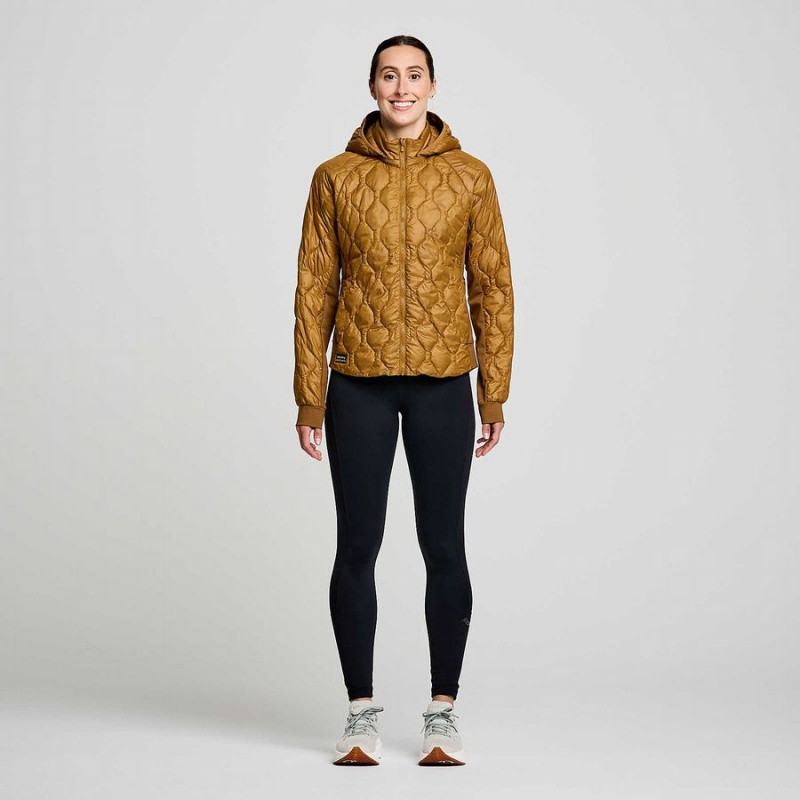 Women's Saucony Solstice Oysterpuff Jackets Brown | SG S91502-G40