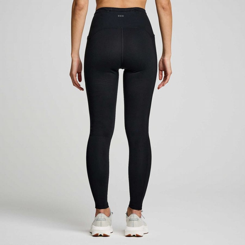 Women's Saucony Solstice Tight Black | SG S49750-W47