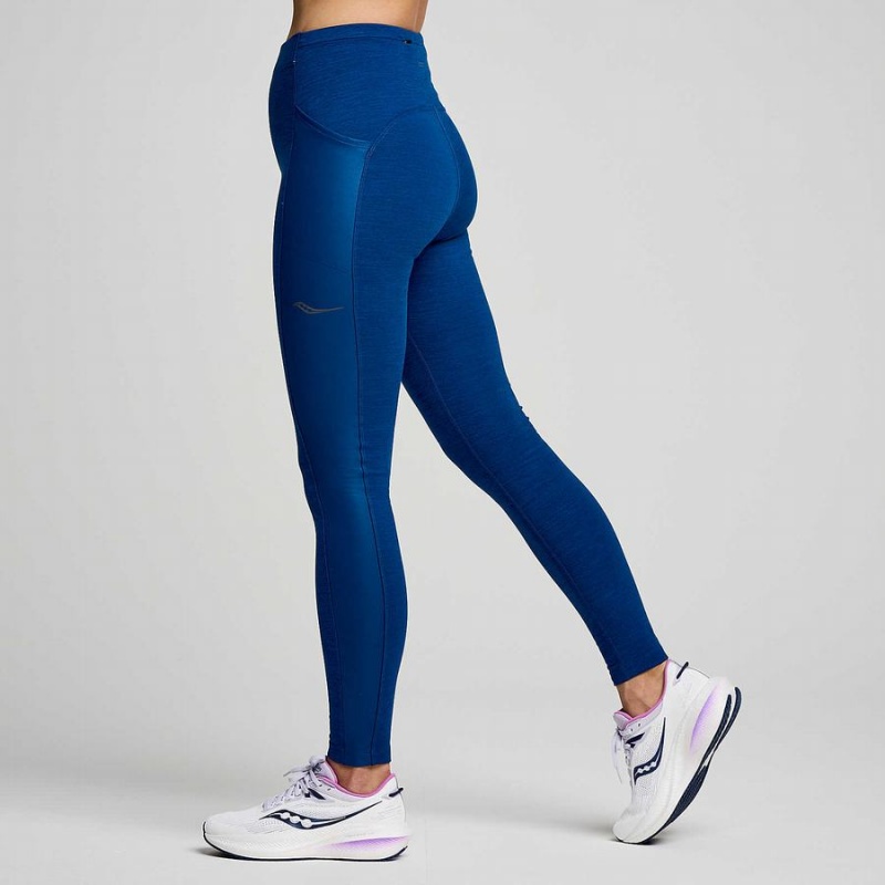 Women's Saucony Solstice Tight Indigo | SG S97305-Q35