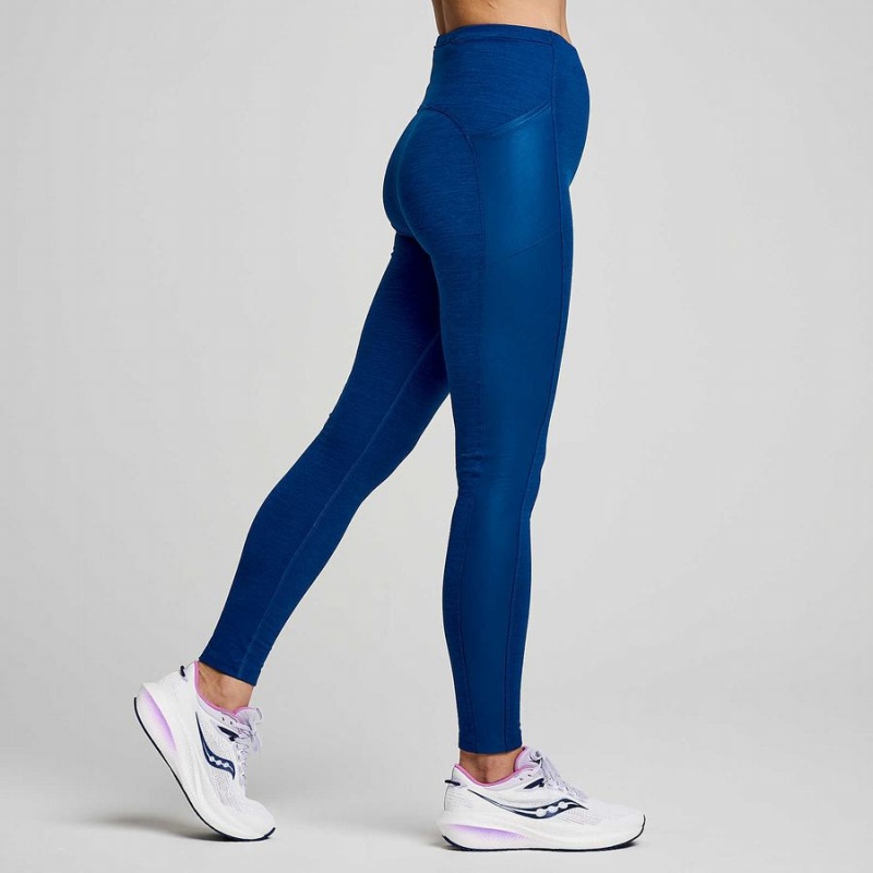 Women's Saucony Solstice Tight Indigo | SG S97305-Q35