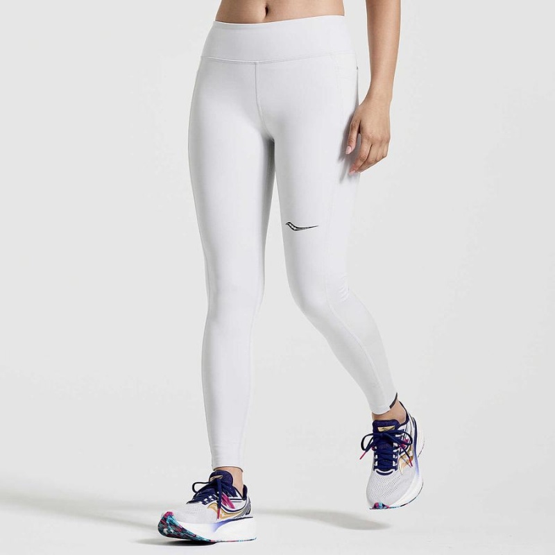 Women\'s Saucony Solstice Tight White | SG S53890-W93