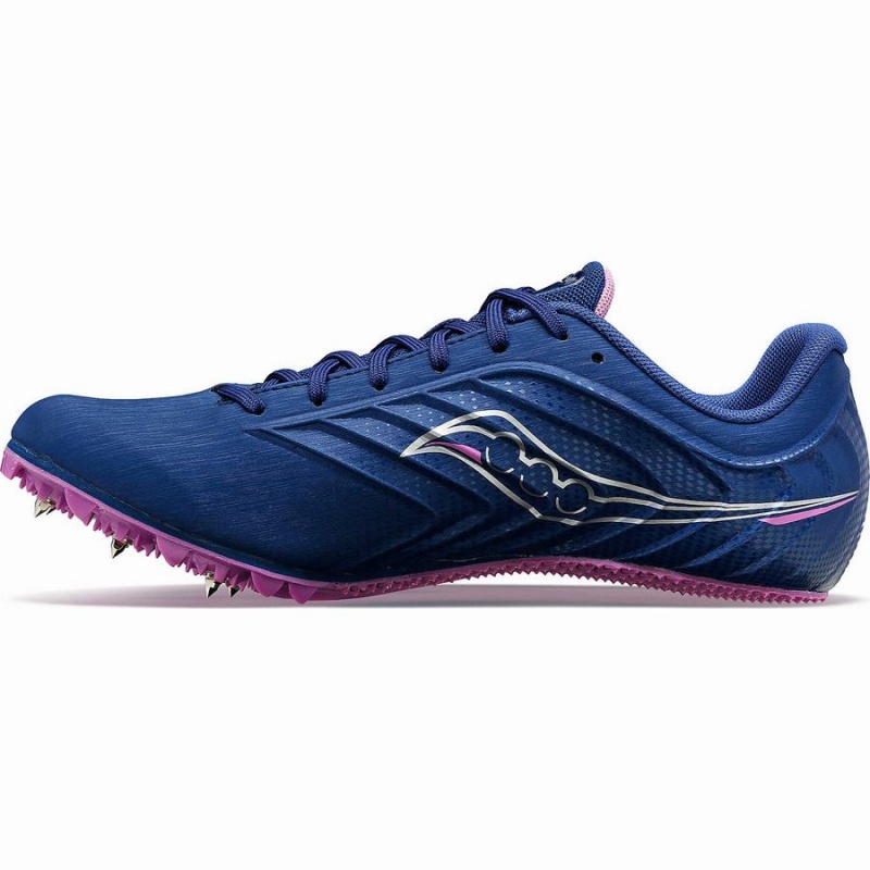 Women's Saucony Spitfire 5 Track Spikes Indigo / Purple | SG S06179-J12