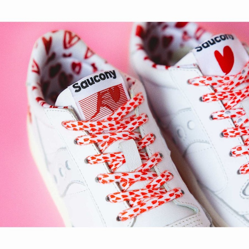 Women's Saucony St. Valentine Jazz Court Sneakers White | SG S63198-Y39