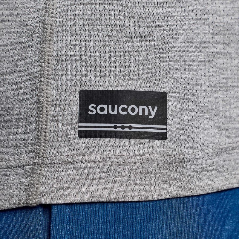 Women's Saucony Stopwatch Graphic Long Sleeve T Shirts Light Grey | SG S56371-G03