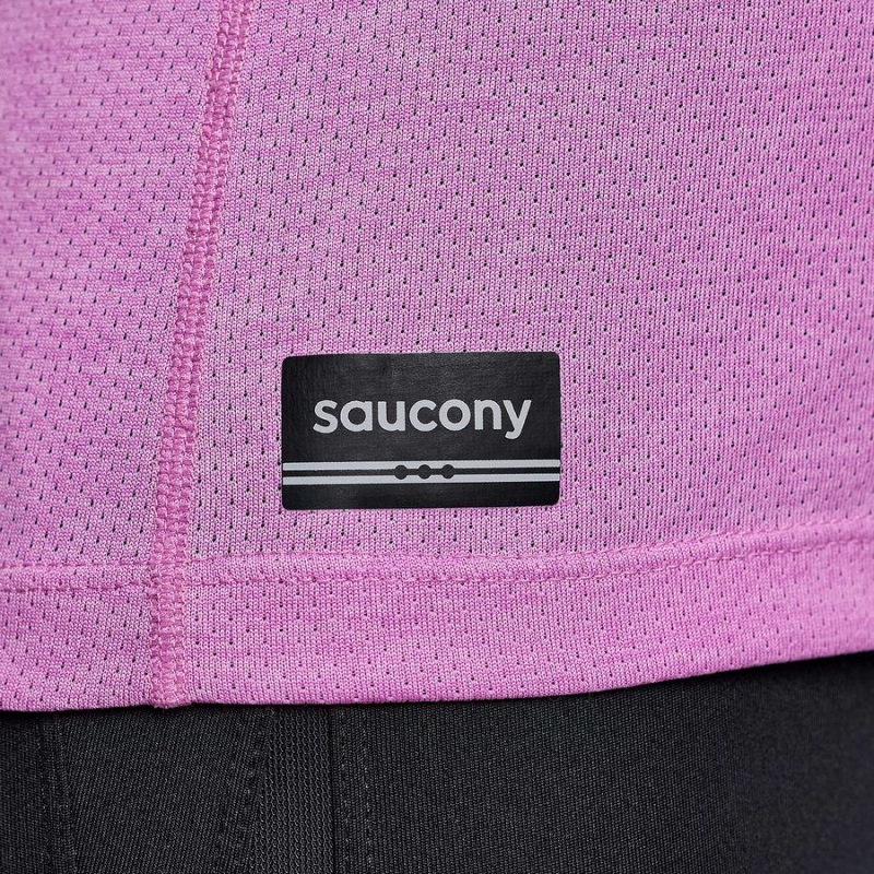 Women's Saucony Stopwatch Graphic Long Sleeve T Shirts Purple | SG S90356-J64