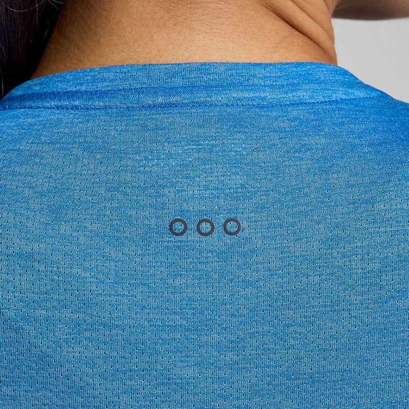 Women's Saucony Stopwatch Long Sleeve T Shirts Blue | SG S54918-N85