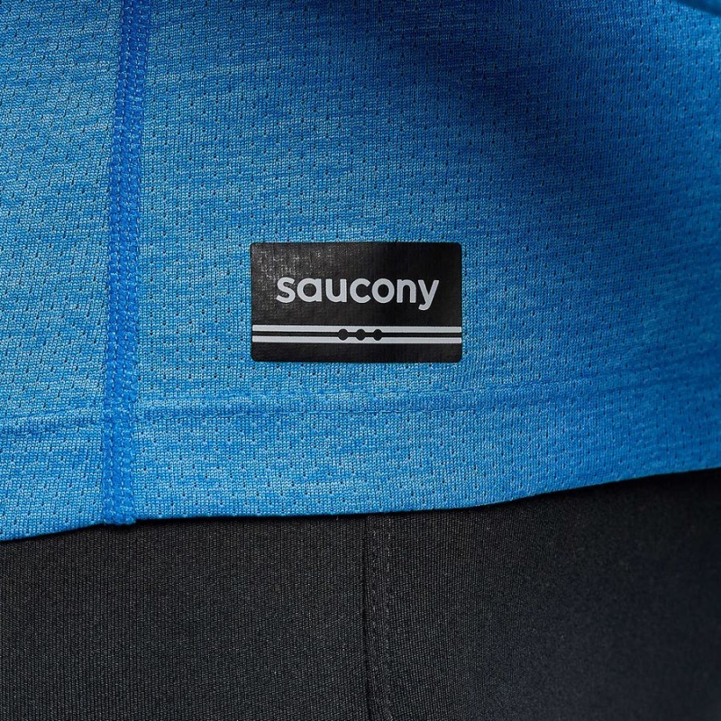 Women's Saucony Stopwatch Long Sleeve T Shirts Blue | SG S54918-N85