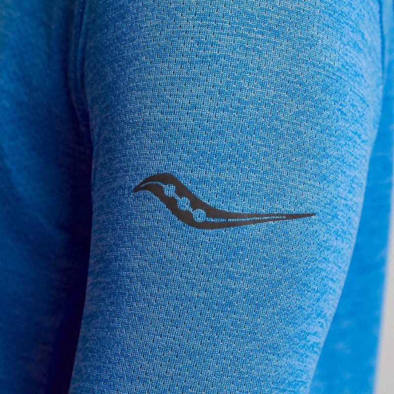 Women's Saucony Stopwatch Long Sleeve T Shirts Blue | SG S54918-N85