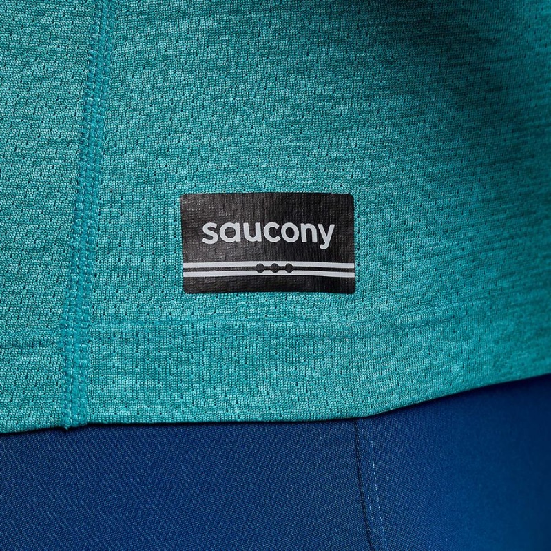 Women's Saucony Stopwatch Long Sleeve T Shirts Turquoise | SG S18764-S98