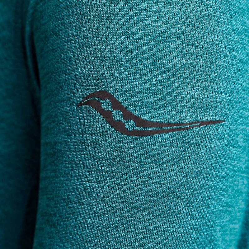 Women's Saucony Stopwatch Long Sleeve T Shirts Turquoise | SG S18764-S98