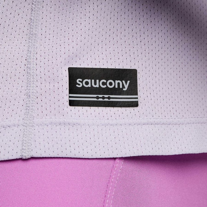 Women's Saucony Stopwatch Long Sleeve T Shirts Purple | SG S46259-D40