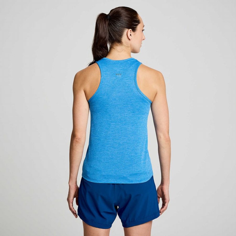 Women's Saucony Stopwatch Singlet Tank Top Blue | SG S53694-W98