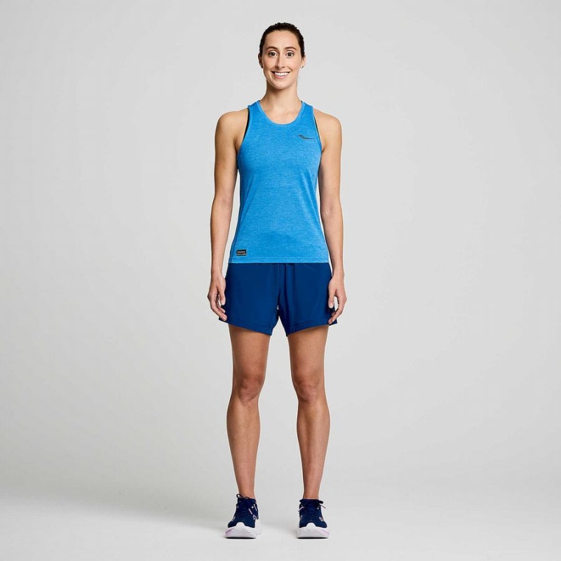 Women's Saucony Stopwatch Singlet Tank Top Blue | SG S53694-W98