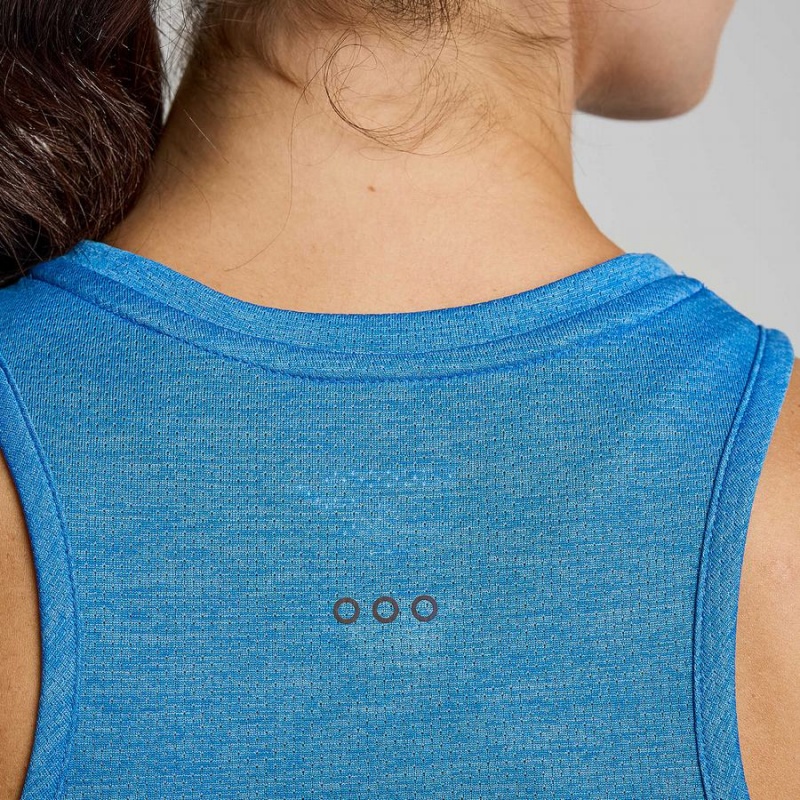 Women's Saucony Stopwatch Singlet Tank Top Blue | SG S53694-W98