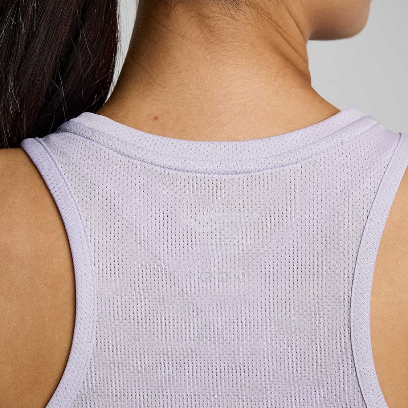 Women's Saucony Stopwatch Singlet Tank Top Purple | SG S17930-R37