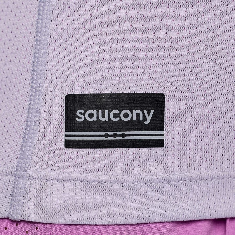 Women's Saucony Stopwatch Singlet Tank Top Purple | SG S17930-R37