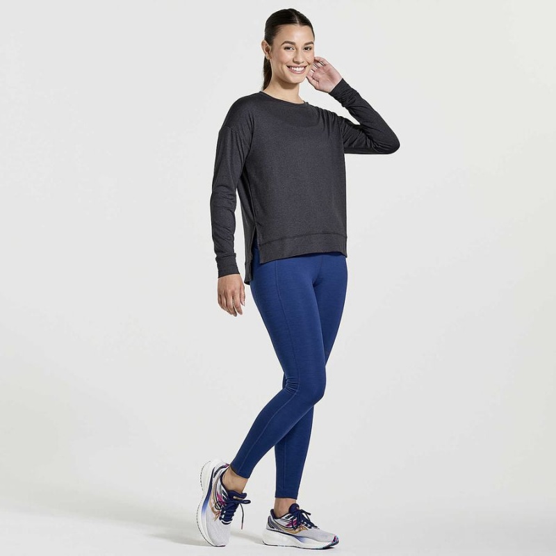 Women's Saucony Sunday Layer Tops Black | SG S76594-J14