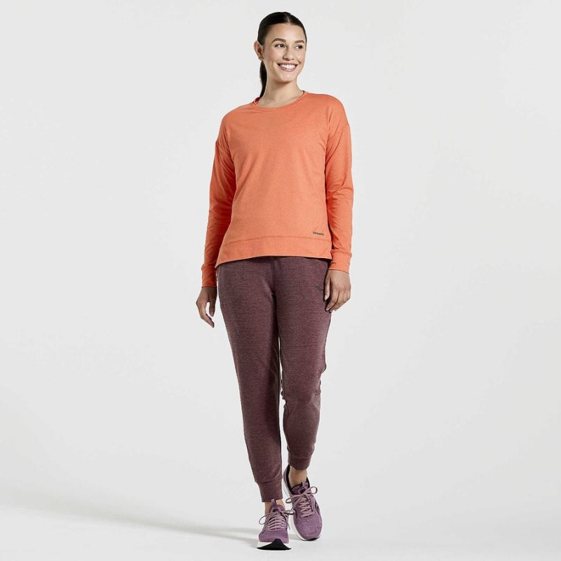 Women's Saucony Sunday Layer Tops Orange | SG S41032-K74