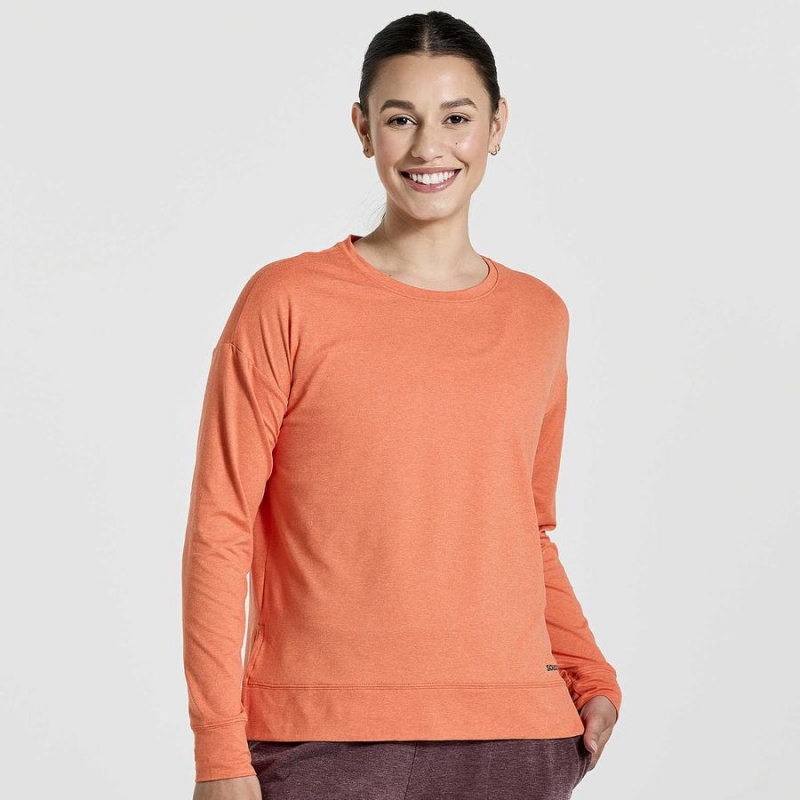 Women\'s Saucony Sunday Layer Tops Orange | SG S41032-K74