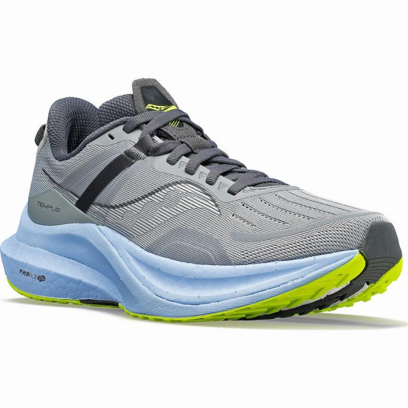 Women's Saucony Tempus Running Shoes Grey / Blue | SG S89167-Y17