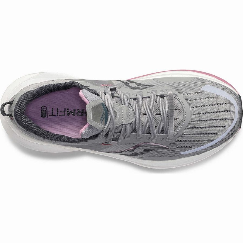 Women's Saucony Tempus Running Shoes Grey / Pink | SG S15392-C92