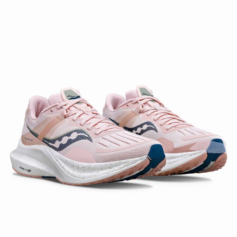 Women's Saucony Tempus Running Shoes Pink / Navy | SG S52708-Y74