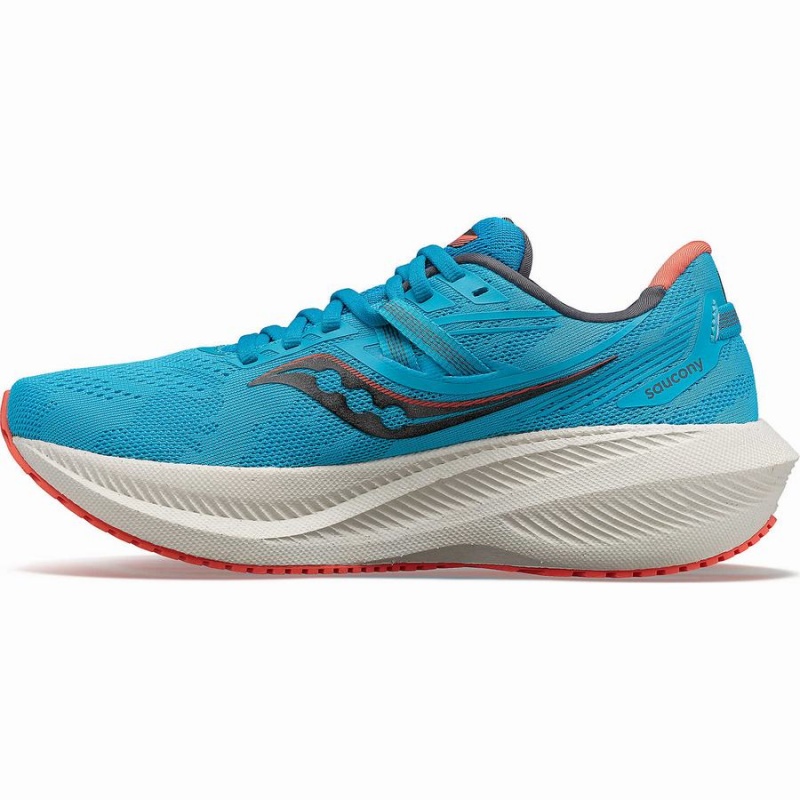 Women's Saucony Triumph 20 Running Shoes Blue / Coral | SG S17362-C10