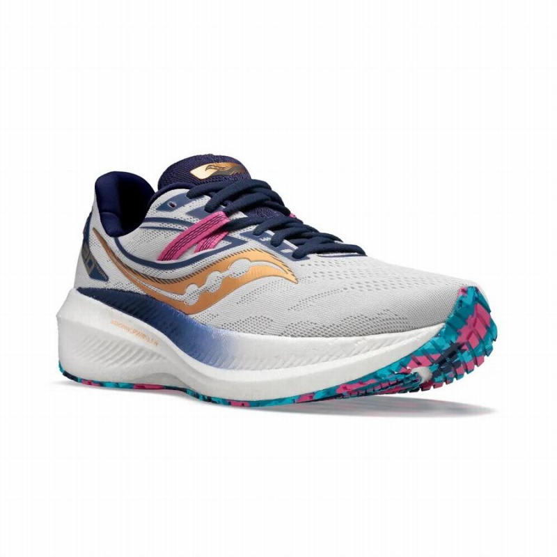 Women's Saucony Triumph 20 Running Shoes Grey / Gold | SG S06275-F34