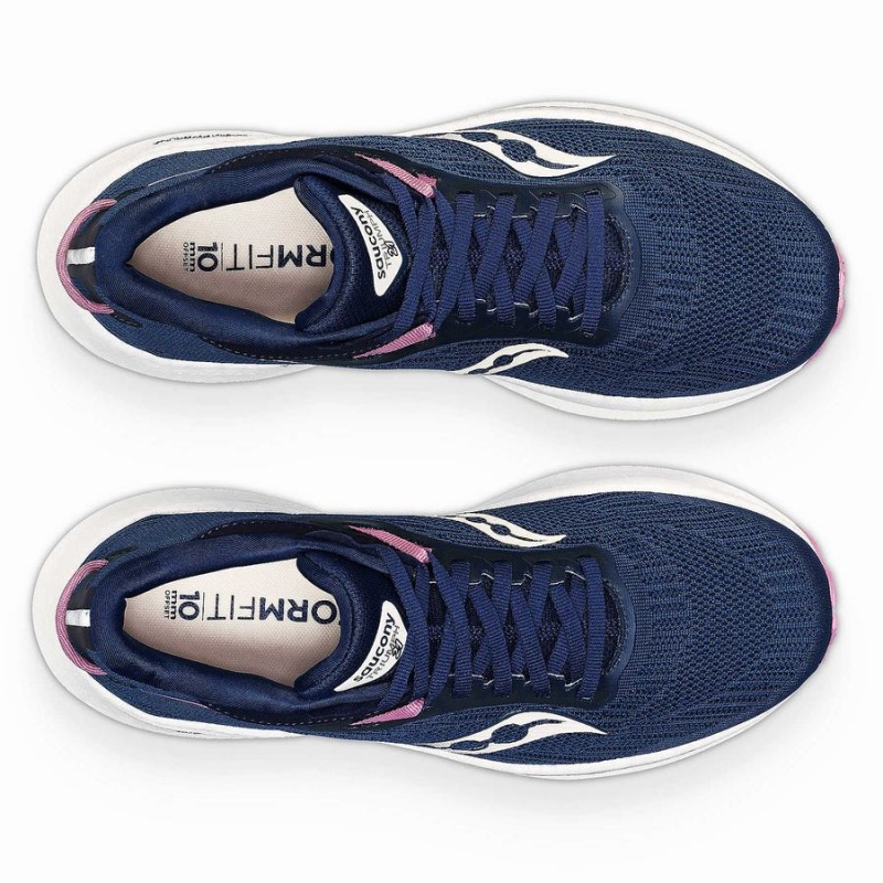 Women's Saucony Triumph 21 Running Shoes Navy / Purple | SG S15907-Z13