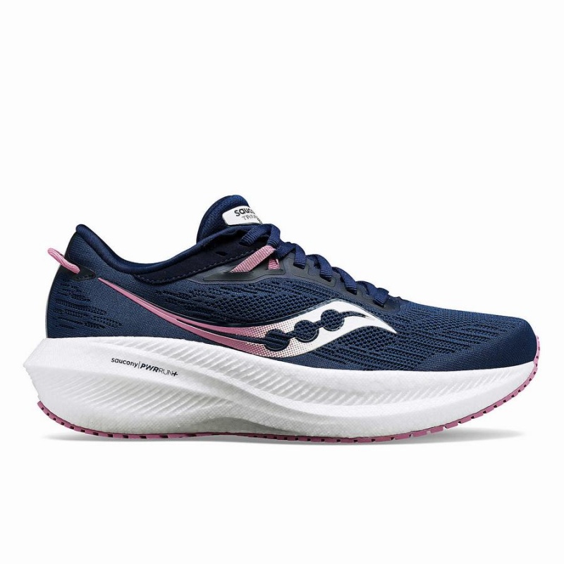 Women\'s Saucony Triumph 21 Running Shoes Navy / Purple | SG S15907-Z13