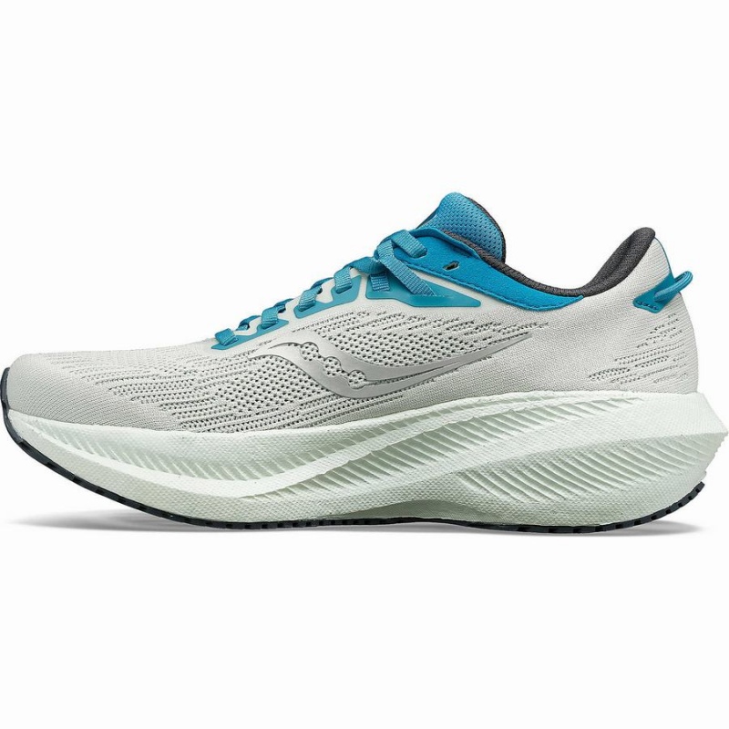 Women's Saucony Triumph 21 Running Shoes White / Blue | SG S90362-X56