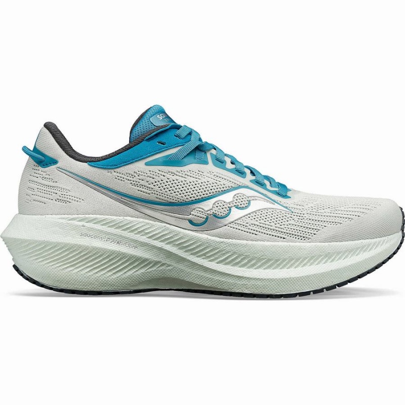 Women\'s Saucony Triumph 21 Running Shoes White / Blue | SG S90362-X56