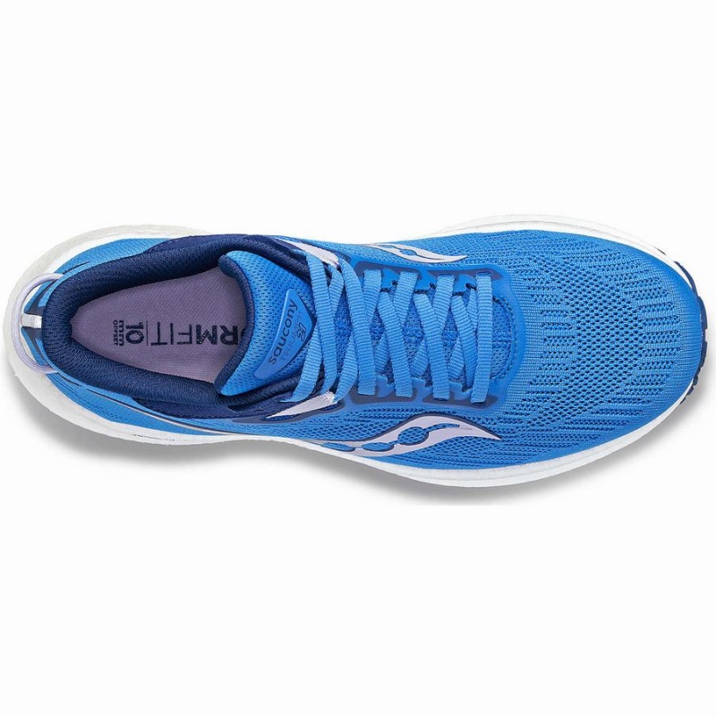 Women's Saucony Triumph 21 Running Shoes Blue | SG S12308-S48