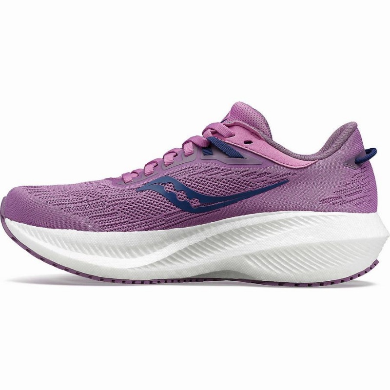 Women's Saucony Triumph 21 Running Shoes Purple / Indigo | SG S51046-G65