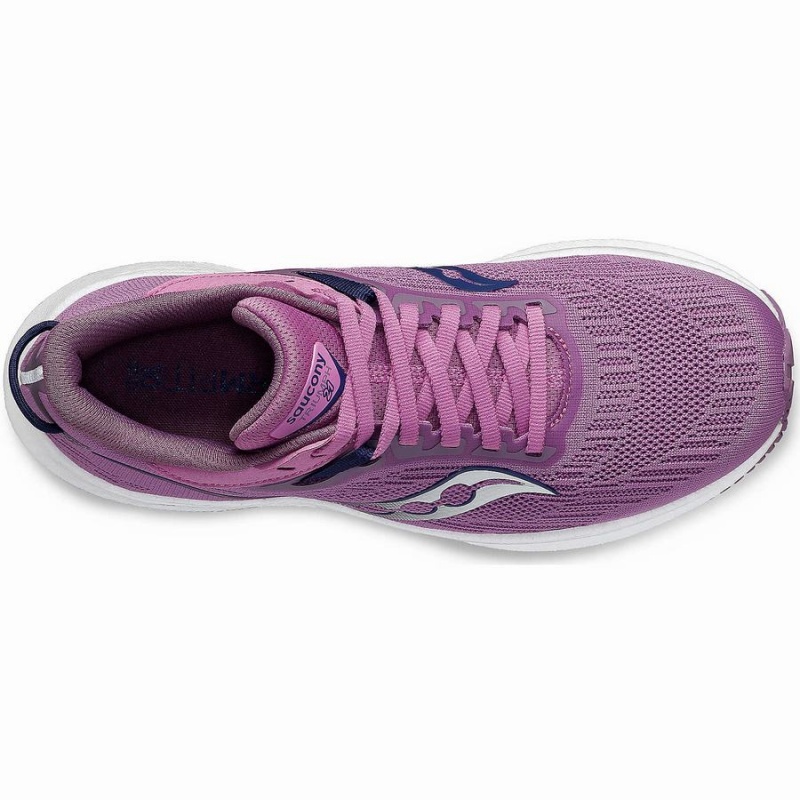 Women's Saucony Triumph 21 Running Shoes Purple / Indigo | SG S51046-G65