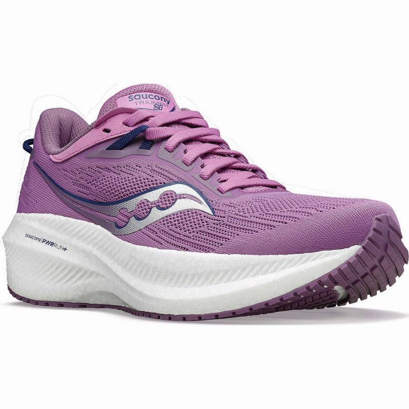 Women's Saucony Triumph 21 Running Shoes Purple / Indigo | SG S51046-G65