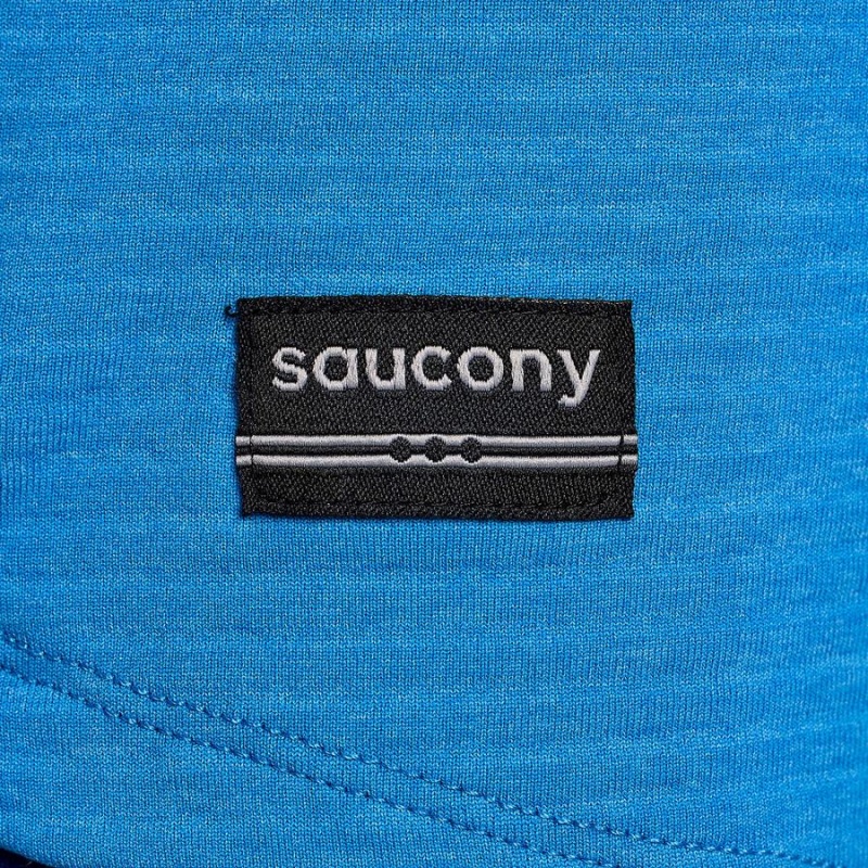 Women's Saucony Triumph 3D 1/2 Zip Tops Blue | SG S70659-Y25